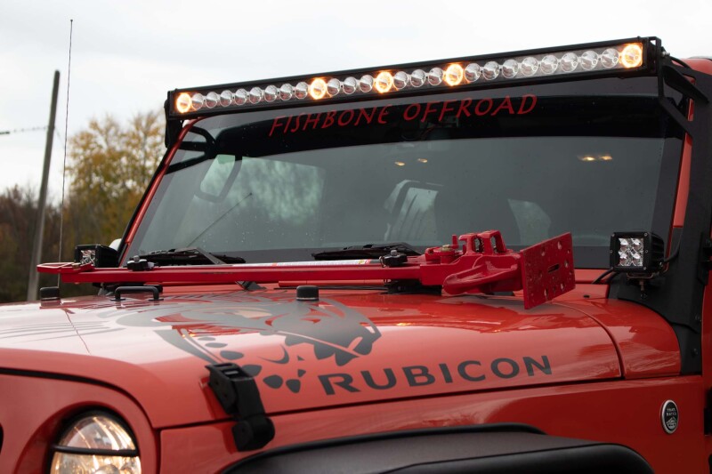 Fishbone Offroad Hood Mounted Hi-Lift Jack Mount JK/JL/JT thumbnail 6