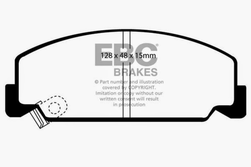EBC 84-85 Honda Accord Sedan 1.8 Ultimax2 Front Brake Pads thumbnail 2