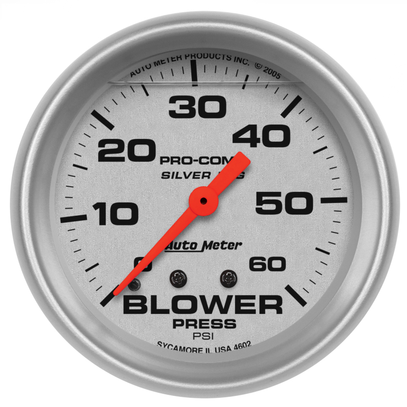 Autometer Ultra-Lite 66.7mm 0-60 PSI Liquid Filled Mechanical Blower Pressure Gauge thumbnail 4