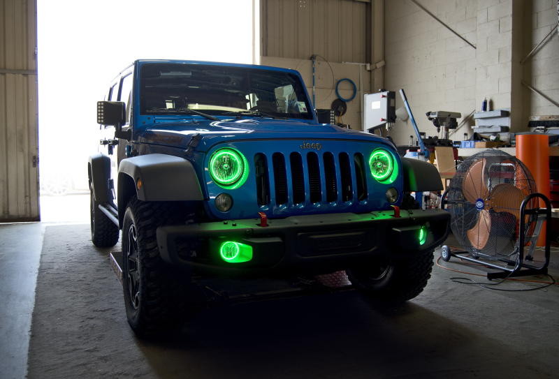Oracle Jeep Wrangler JK 07-17 LED Waterproof Halo Kit - ColorSHIFT