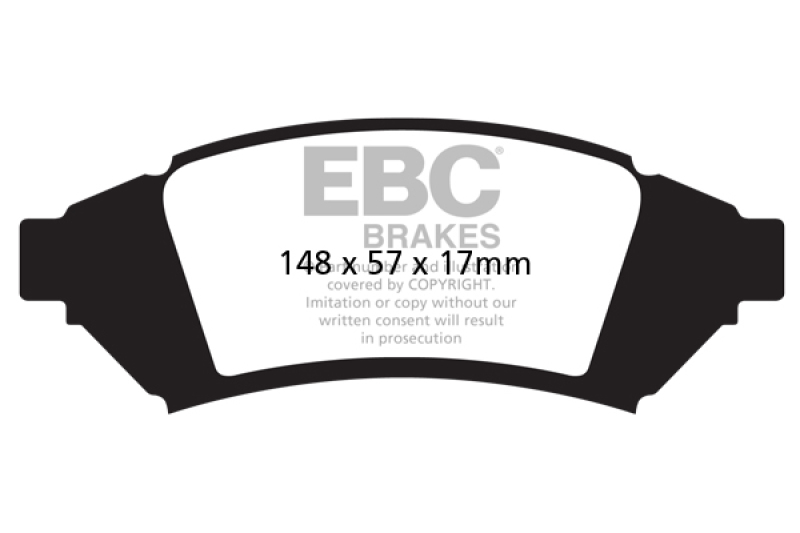 EBC 04 Pontiac Grand Prix 3.8 Ultimax2 Front Brake Pads thumbnail 3