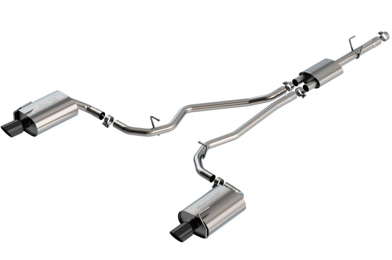 Borla 2020 Ford Explorer Limited Ecoboost 2.3L 2.25in S-type Exhaust - Black Chrome Tips thumbnail 4