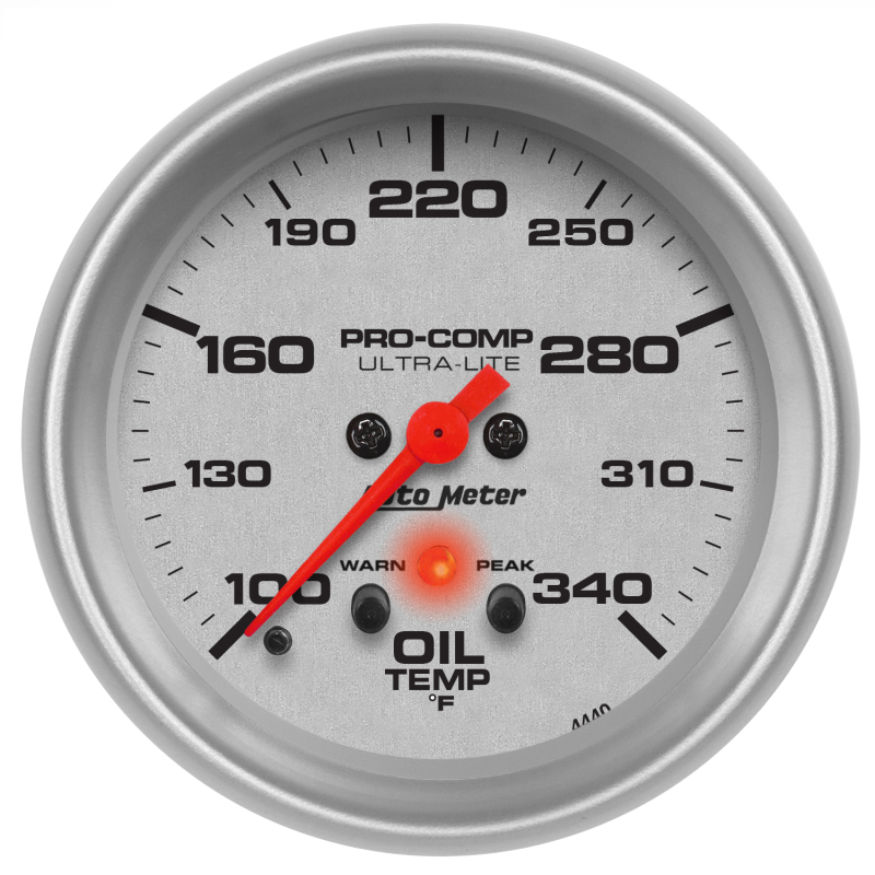 Autometer Ultra-Lite 2-5/8in. / 100-340 Degree F (Stepper Motor) Oil Temperature Gauge thumbnail 4