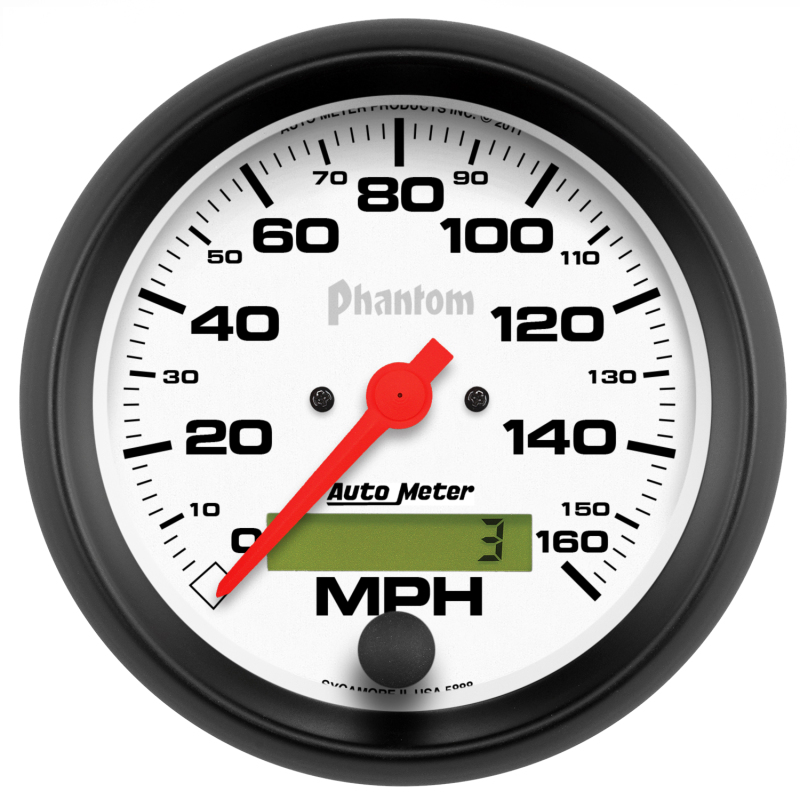 Autometer Phantom 3-3/8in 160 MPH In-Dash Electric Programmable Speedometer thumbnail 3