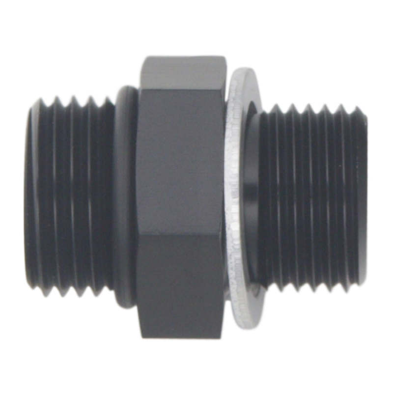 DeatschWerks 8AN ORB Male to M18 X 1.5 Metric Male (Incl O-Ring and Washer) - Anodized Matte Black thumbnail 2