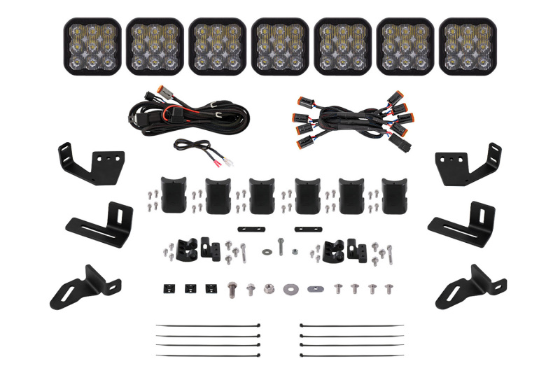 Diode Dynamics Prinsu/Sherpa Roof Racks- SS5 7-Pod CrossLink Mounting Kit - Pro White Driving thumbnail 2