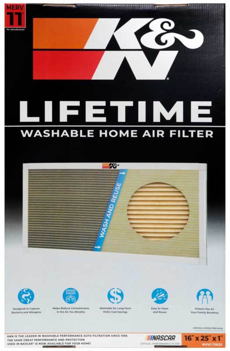 K&N HVAC Filter - 16 x 25 x 1 thumbnail 3