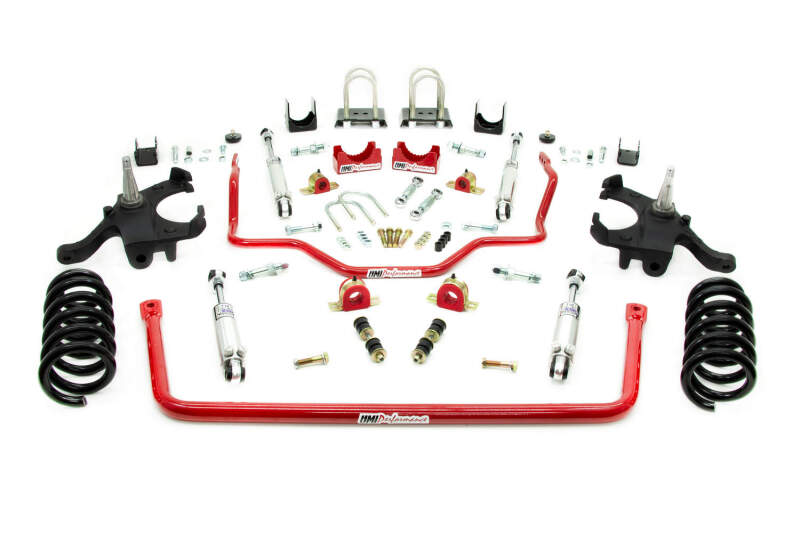 Stage 2.5 kit: 4.5″/6″ drop, sway bars, and Viking adjustable shocks.