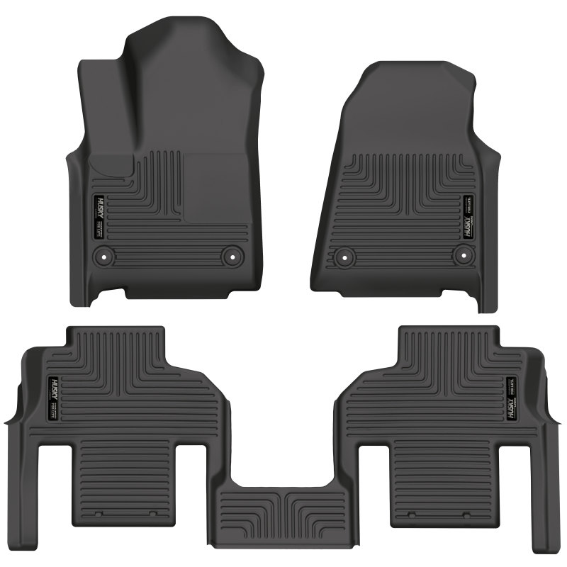 Husky Liners 2022 Jeep Wagoneer (2nd Row Bucket) Weatherbeater Black Front & 2nd Seat Floor Liners thumbnail 3