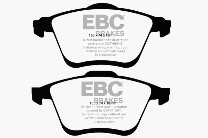 EBC 06-09 Mazda 6 2.3 Turbo (Mazdaspeed) Redstuff Front Brake Pads thumbnail 5