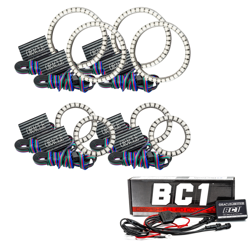 Oracle Vector Jeep Wrangler JK Grille Halo Kit - ColorSHIFT w/ BC1 Controller thumbnail 2