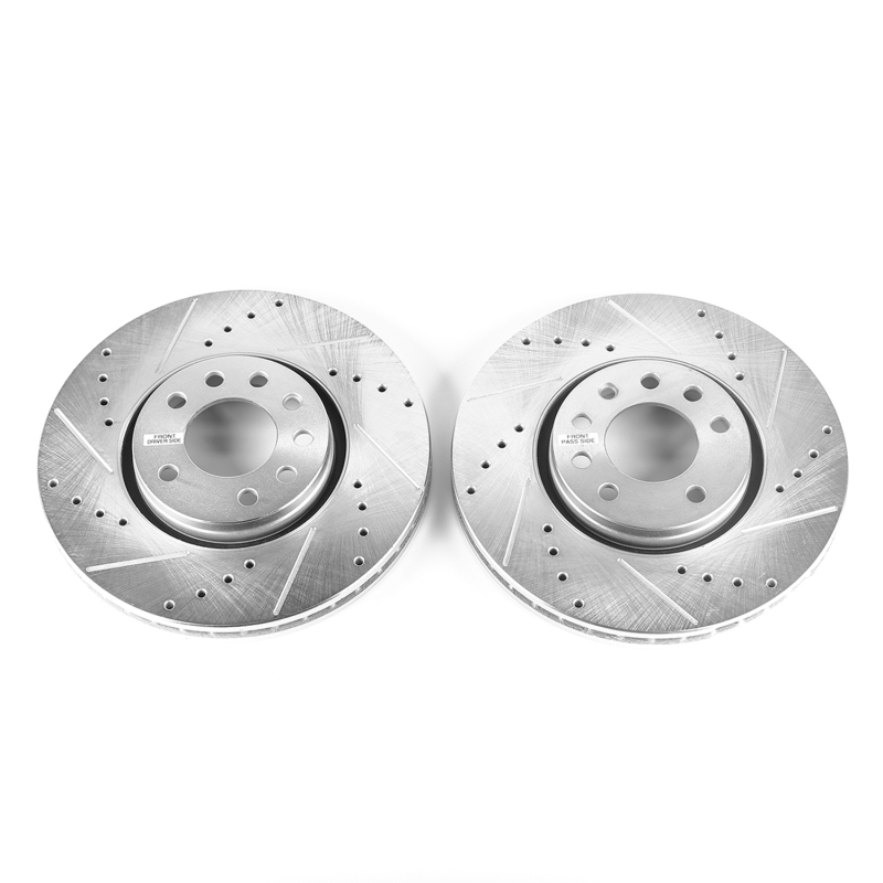 Power Stop 03-11 Saab 9-3 Front Evolution Drilled & Slotted Rotors - Pair thumbnail 2