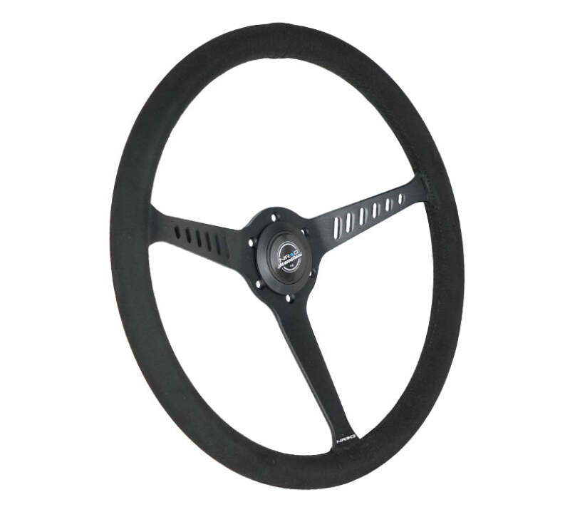NRG Classic Stealth Steering Wheels RST-380-STL-SA Wheel, Stealth, 380mm, 1 in. Dish, Black Suede Grip, Black Spoke, Black Stitching, Each thumbnail 8