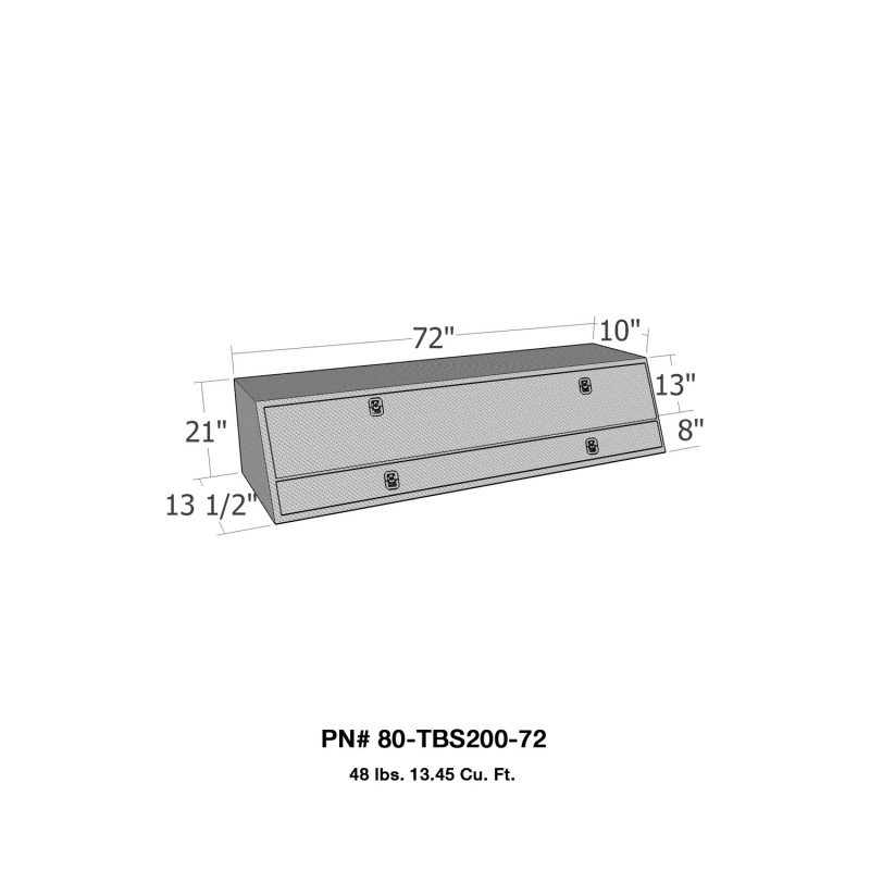 Westin/Brute Contractor TopSider 72in w/ Doors - Aluminum thumbnail 4