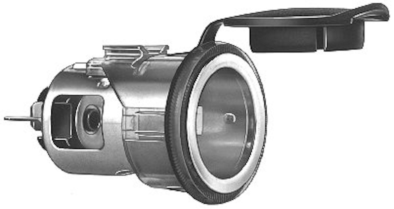 2-Pole Socket w/cover (non-illuminated)
