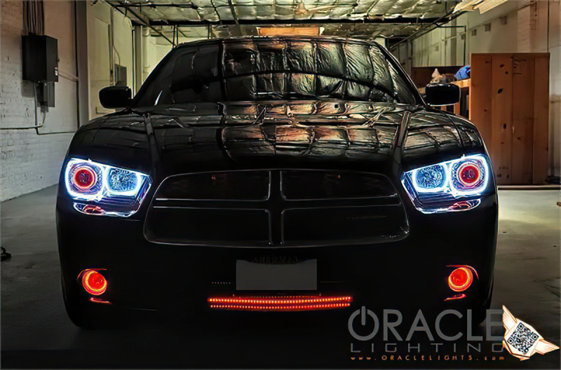 Oracle 11-12 Dodge Charger LED Fog Light Halo Kit - Amber