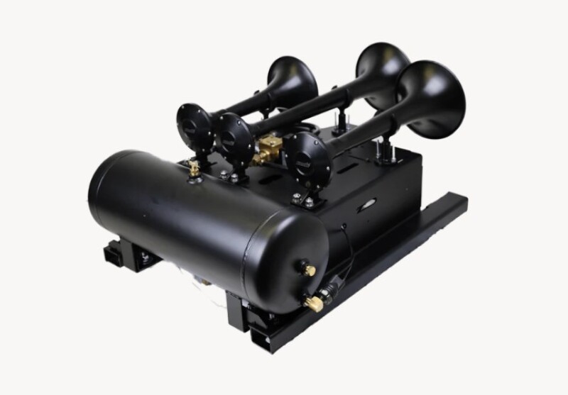 Kleinn Spare Tire Kit w/ Black Triple Horns/ 150 PSI Waterproof Air Compressor / 3.0 gal Air Tank thumbnail 4