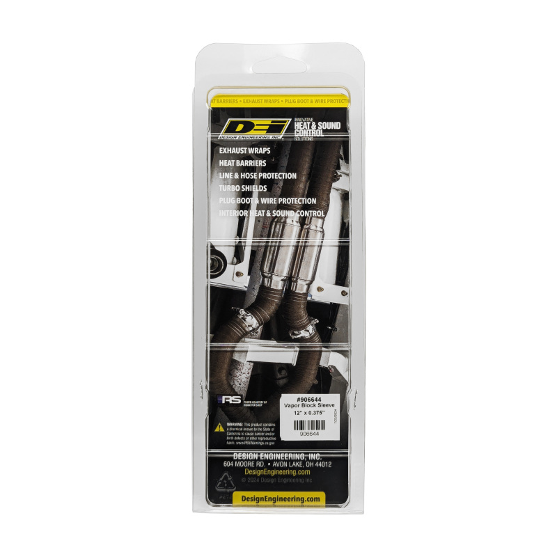 DEI Vapor Block Fuel Line Sleeves 906644 Heat Sleeve, Sleeve, 1,200 degrees F, Silver, 0.375 in. Diameter, 12 in. Length, Each thumbnail 4