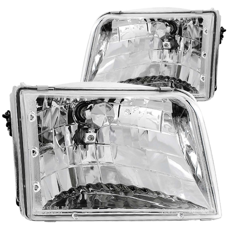 ANZO 1993-1997 Ford Ranger Crystal Headlights Chrome thumbnail 5