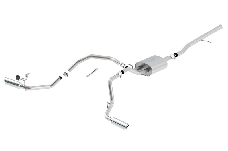 Borla 14 Silv/Sierra C/B Exh Touring 1500 5.3L V8 AT/MT 2&4WD Ext Cab (78.7) Crew Cab(69.3) 143.5 WB