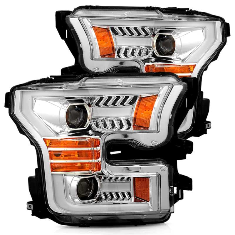 AlphaRex 15-17 Ford F-150 PRO-Series Projector Headlights Plank Style Chrm w/Activ Light/Seq Signal thumbnail 2
