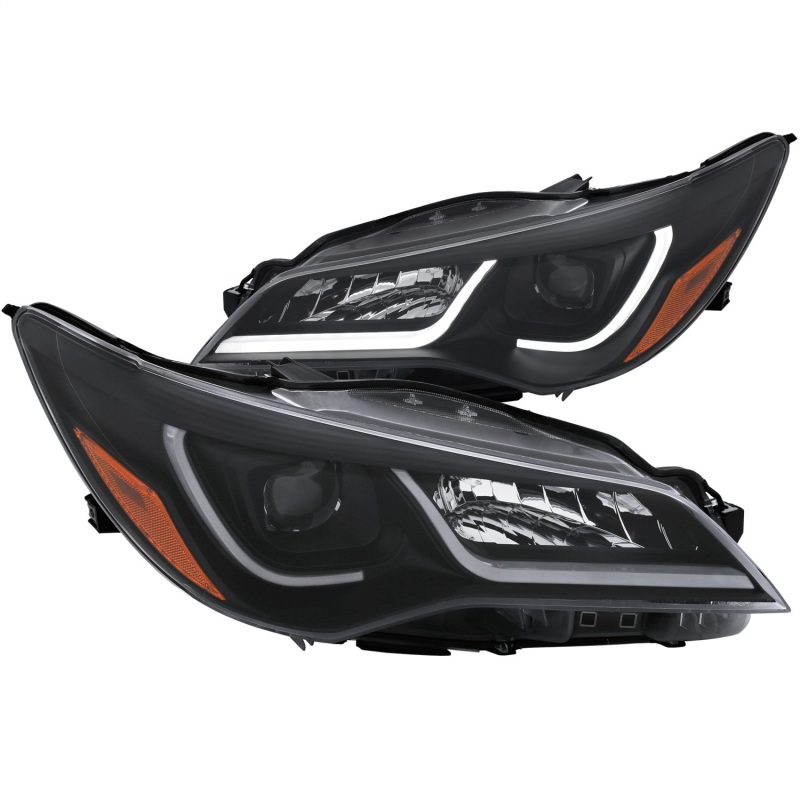ANZO Projector Headlights With Plank Style Design Black w/Amber 15-16 Toyota Camry (4DR) thumbnail 4