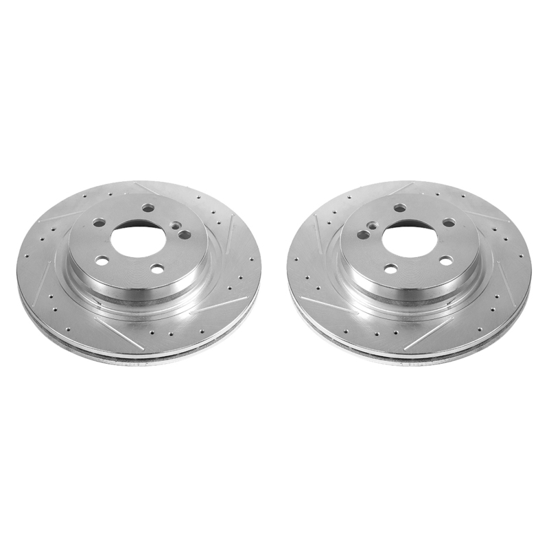 Power Stop 12-16 Mercedes-Benz C250 Rear Evolution Drilled & Slotted Rotors - Pair