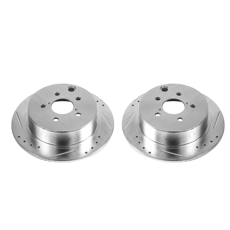 Power Stop 16-19 Subaru Crosstrek Rear Evolution Drilled & Slotted Rotors - Pair thumbnail 2