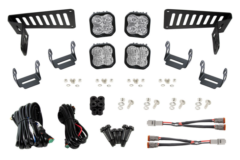 Diode Dynamics 18-21 Jeep JL Wrangler/Gladiator SS3 Cowl LED Bracket Kit - White Sport thumbnail 2