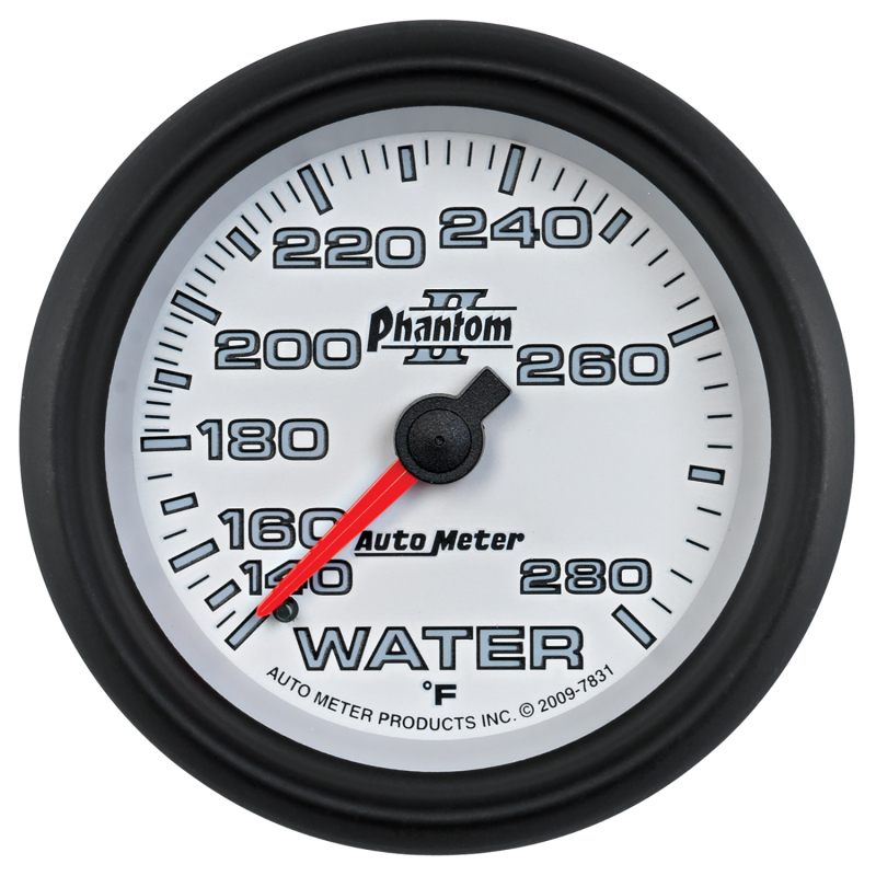 Autometer Phantom II 2-5/8in 140-280 Degree F Mechanical Water Gauge thumbnail 8