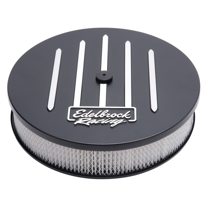 Edelbrock Air Cleaner Racing Series Round Aluminum Top Cloth Element 14In Dia X 3 125In Dropped Base thumbnail 2