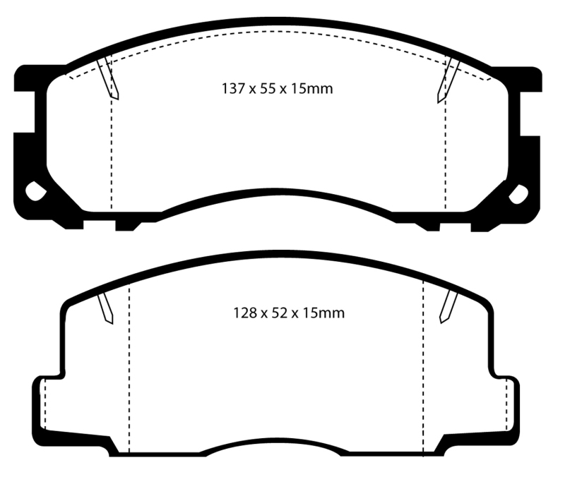 EBC 90-93 Toyota Previa Rear Drums Ultimax2 Front Brake Pads thumbnail 2