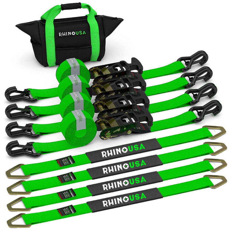 Rhino USA Heavy Duty Vehicle Tie Down Kit- Green
Tie Strap