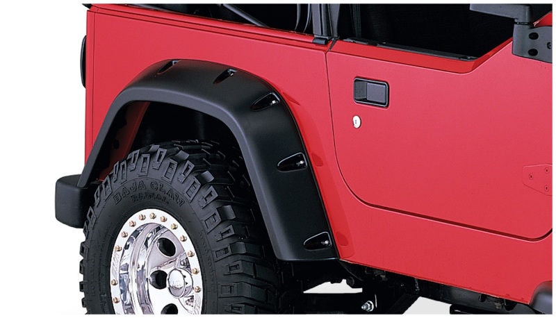 97-06 Jeep TJ Pocket Style Flares 4pc - Black - Image 4