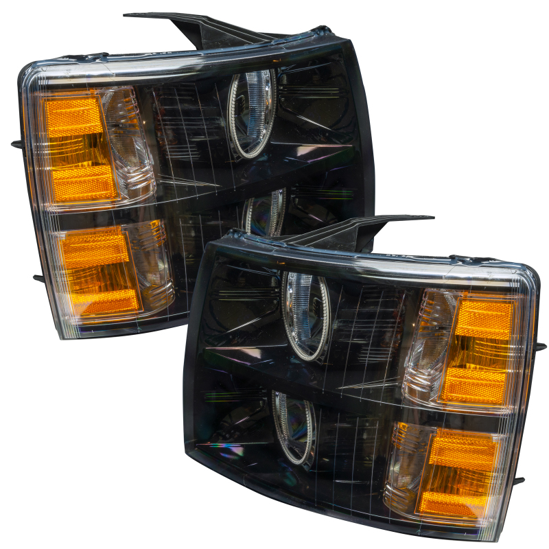 Oracle 07-13 Chevy Silverado SMD HL - Blk - Round Style - ColorSHIFT w/ BC1 Controller thumbnail 5