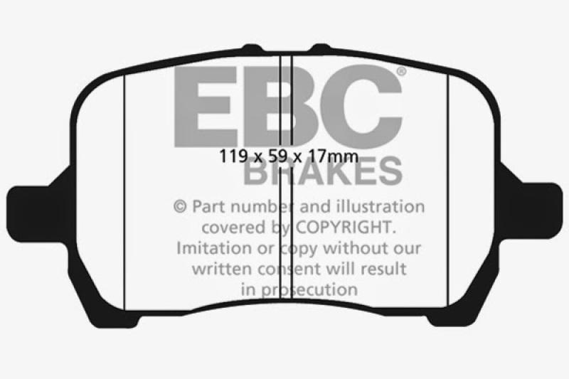 EBC 04-06 Chevrolet Cobalt 2.0 Supercharged Greenstuff Front Brake Pads thumbnail 3