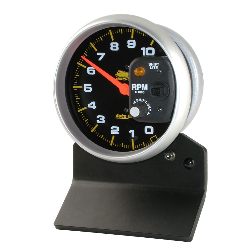 Autometer Pro-Cycle Gauge Tach 5in 10K Rpm W/ Shift-Lite 2 & 4 Cylinder Black Pro-Cycle thumbnail 4