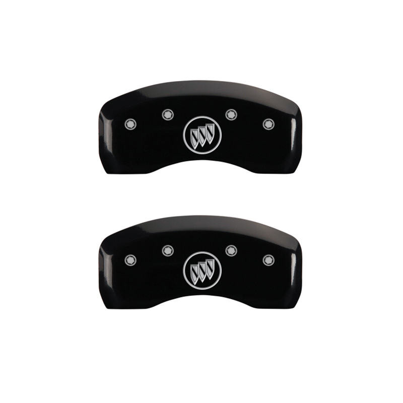 MGP 4 Caliper Covers Engraved Front Buick Engraved Rear Buick Shield Black finish silver ch thumbnail 7