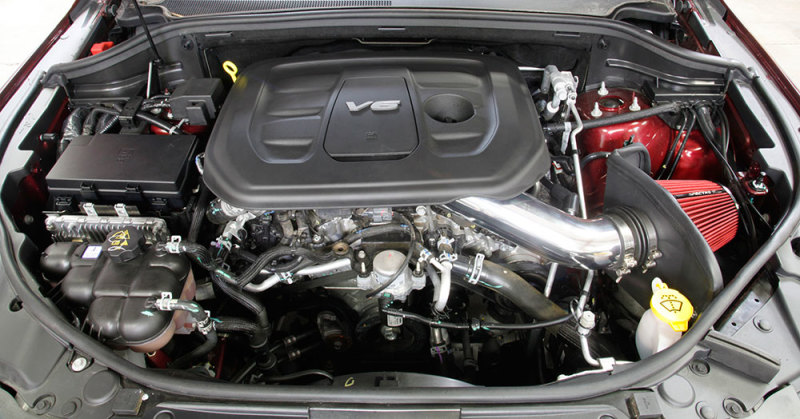 Spectre 16-18 Jeep Grand Cherokee V6-3.6L F/I Air Intake Kit - Polished w/Red Filter thumbnail 9