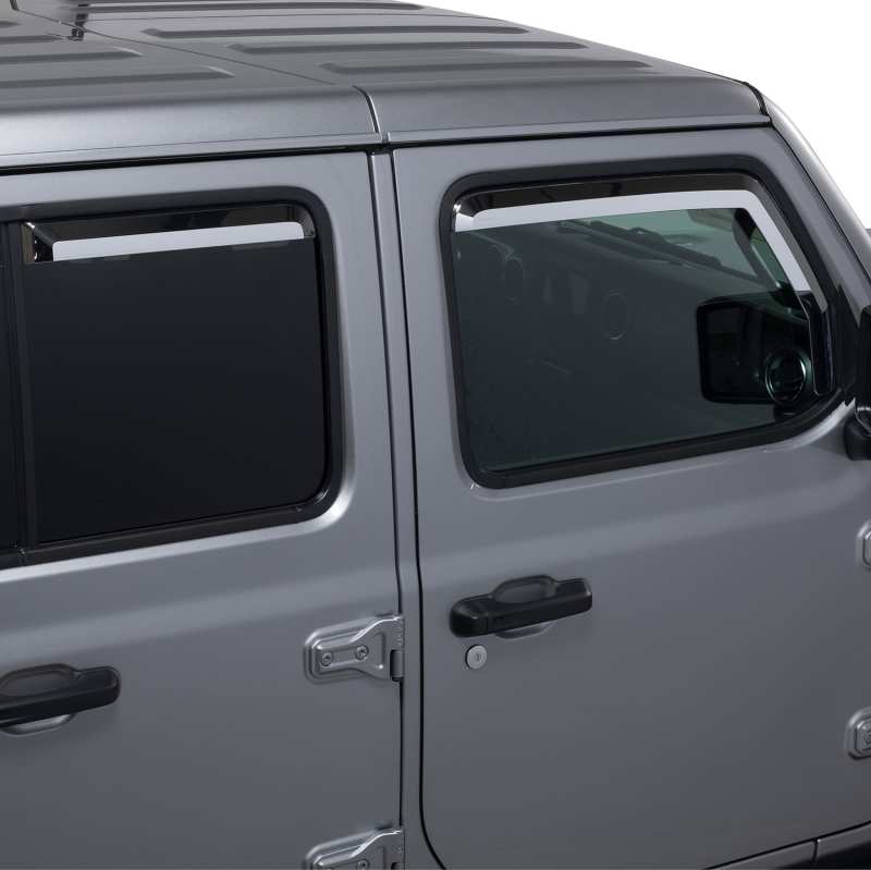 Putco 20-21 Jeep Gladiator JT/JL Element Chrome Window Visors (Set of 4) thumbnail 6
