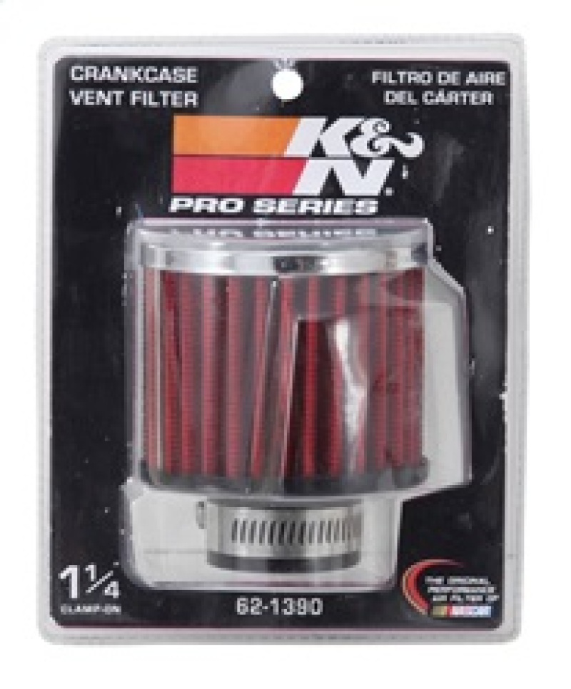 K&N 1.25in Flange ID x 3in OD x 2.5in H Rubber Base Crankcase Vent Filter thumbnail 9