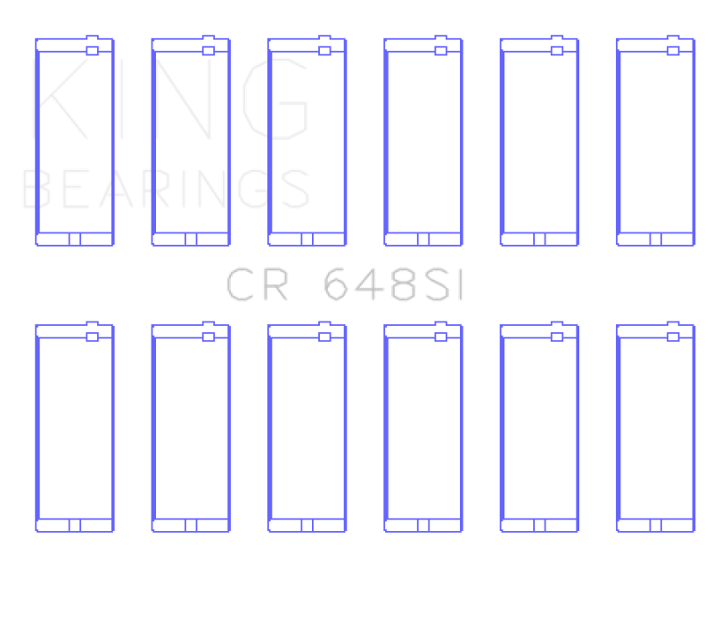 King Engine Bearings Jeep 232CI/242CI/248CI / Rambler 232CI (Size .030) Connecting Rod Bearing Set thumbnail 3