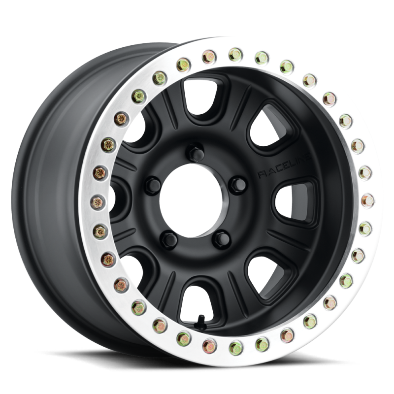 Raceline RT231 Monster 17x8.5in/8x165.1 BP/0mm Offset/130.81mm Bore- BLK & MACH. Ring Beadlock Wheel thumbnail 3