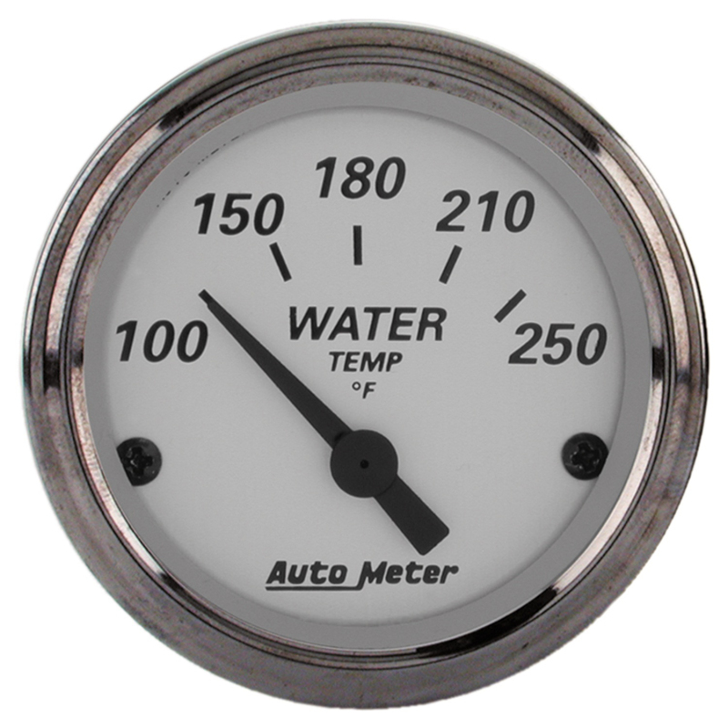 AutoMeter Gauge Water Temp 2-1/16in. 250 Deg. F Elec American Platinum thumbnail 4