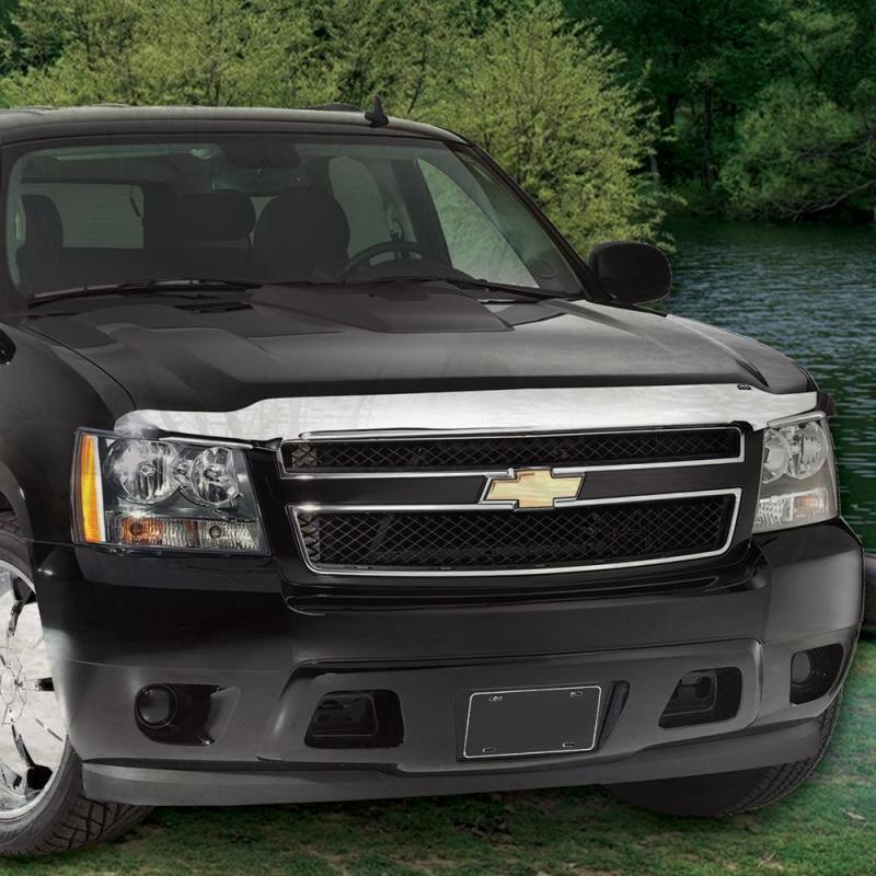 AVS 07-17 Ford Expedition High Profile Hood Shield - Chrome thumbnail 9