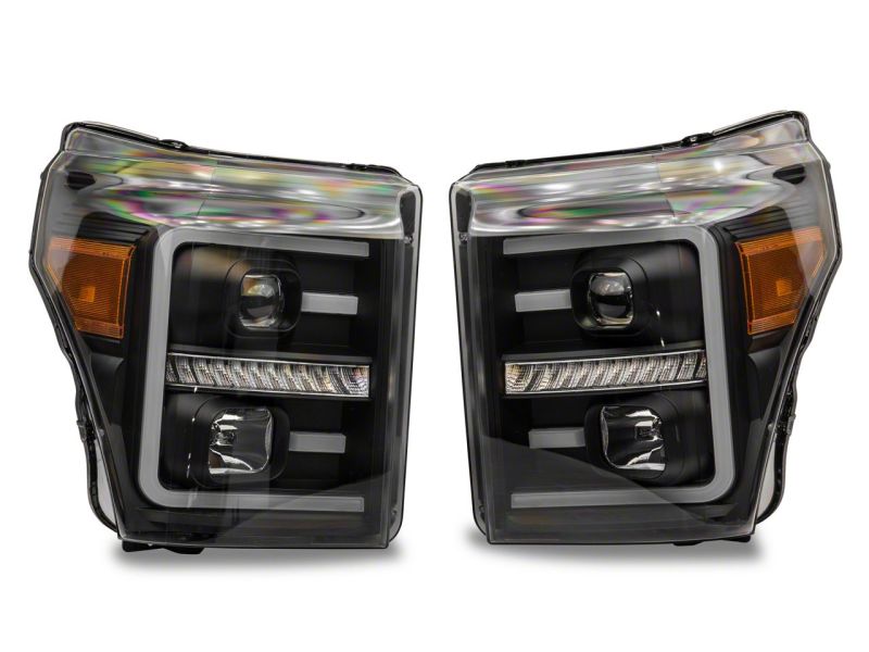 Raxiom 11-16 Ford F-250 Super Duty LED Projector Headlights - Black Housing (Clear Lens) thumbnail 8