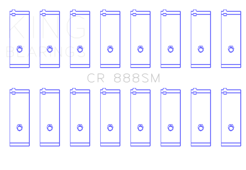 King Engine Bearings Toyota 1Uz-Fe/2Uz-Fe/3Uz-Fe (Size +0.50mm) Connecting Rod Bearing Set thumbnail 3