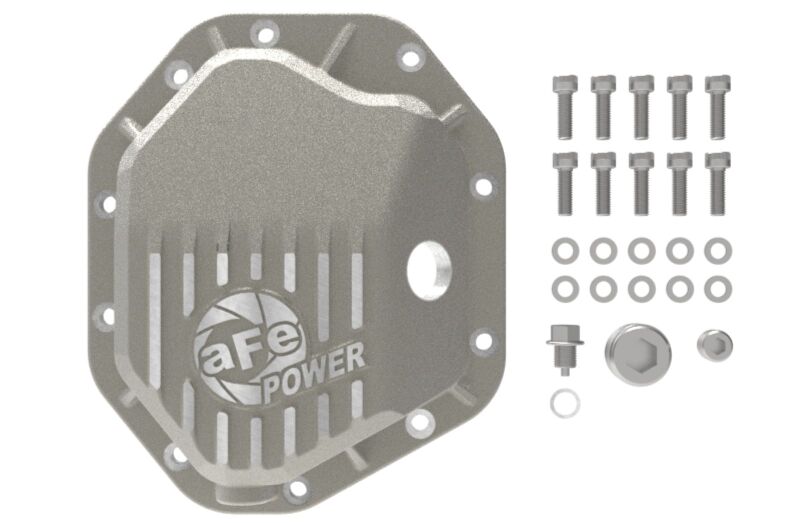 aFe 19-25 GM Trucks Front Diff Cover - Raw w/ Machined Fins thumbnail 7