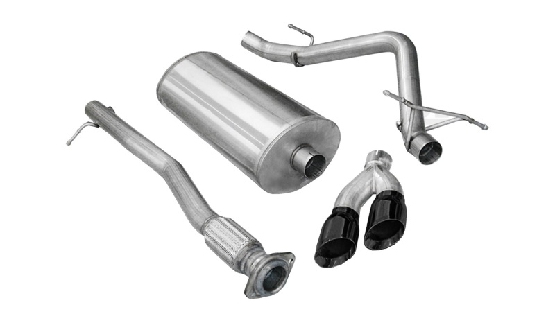 Corsa 2011-2013 GMC Sierra Ext. Cab/Std. Bed 1500 6.2L V8 Black Sport Cat-Back Exhaust thumbnail 5