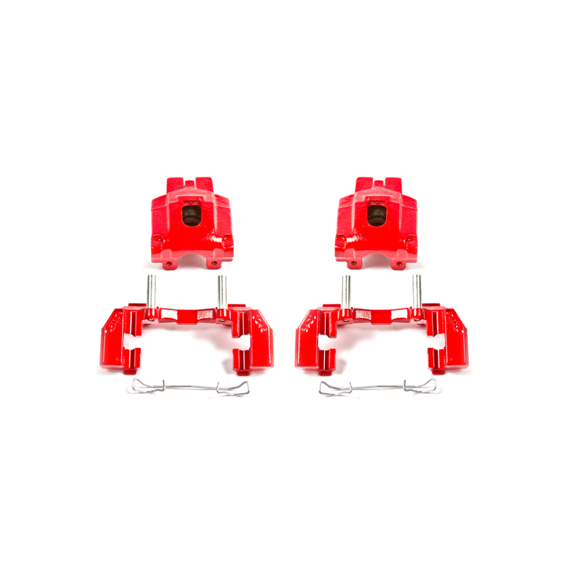 Power Stop 99-04 Jeep Grand Cherokee Rear Red Calipers w/Brackets - Pair